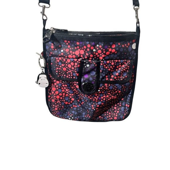 Kipling Grilla Grirlz Black/Red Polka Dot Crossbody Bag Adjustable Strap NWOT - Picture 1 of 7